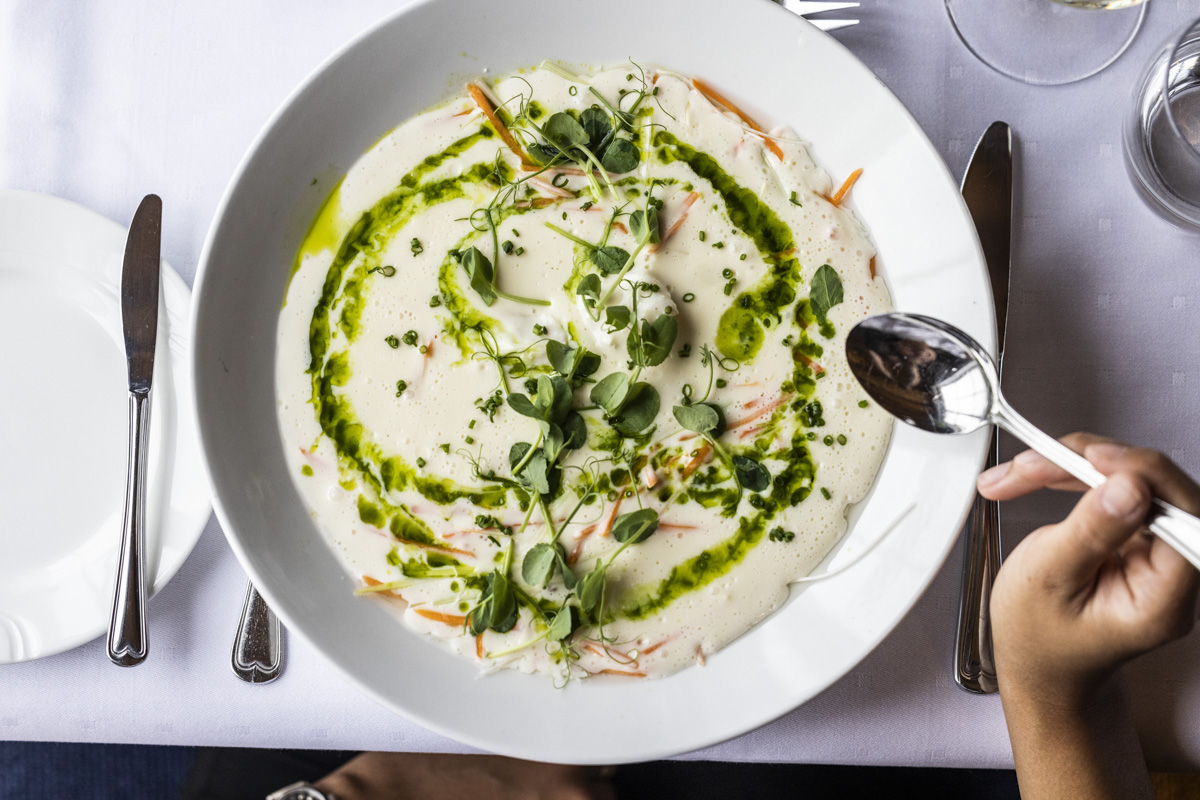 Delikat suppe i Restaurant Sjøhuset
